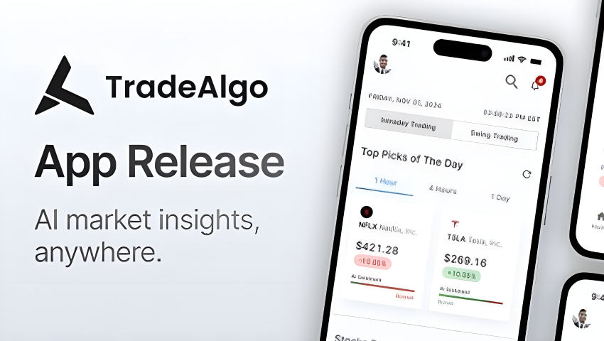 TradeAlgo Launches Mobile App For Real-Time Market Insights